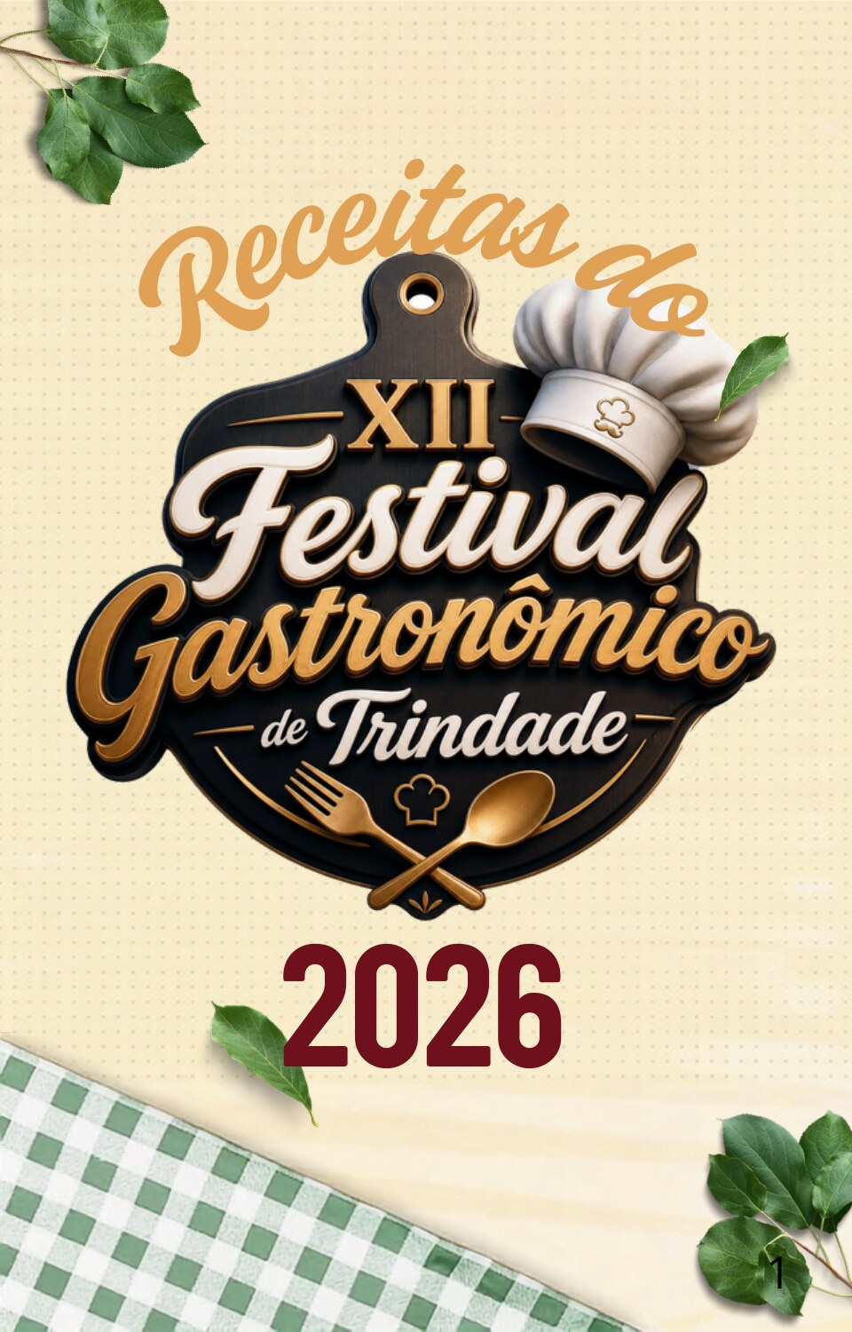 Capa do E-book de Receitas do XII Festival Gastronômico de Trindade 2026