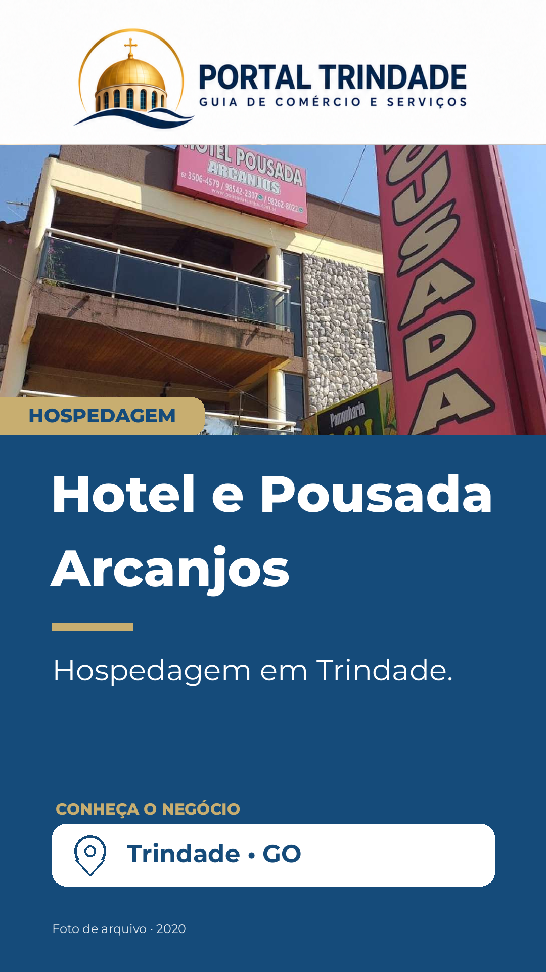 Ficha do Portal Trindade: Hotel e Pousada Arcanjos