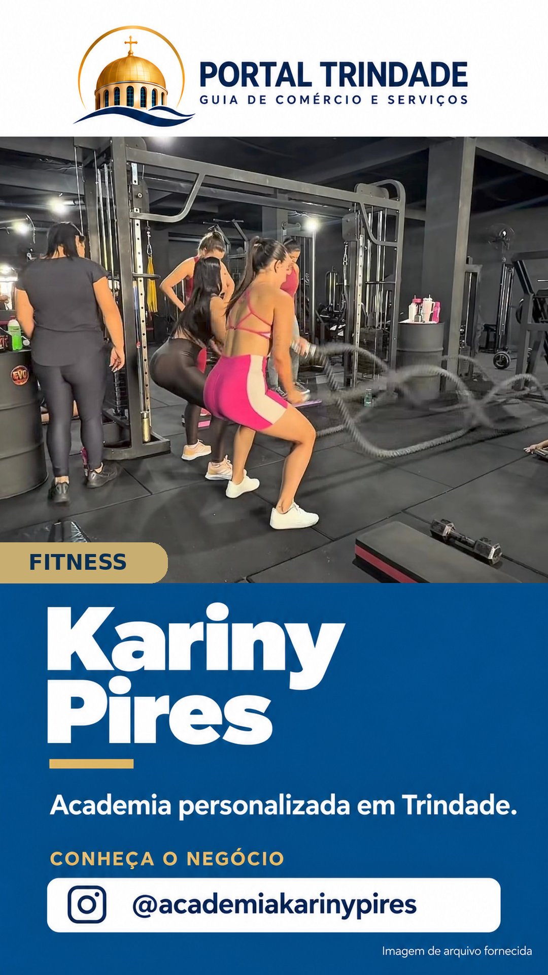 Ficha do Portal Trindade: Kariny Pires Academia Personalizada