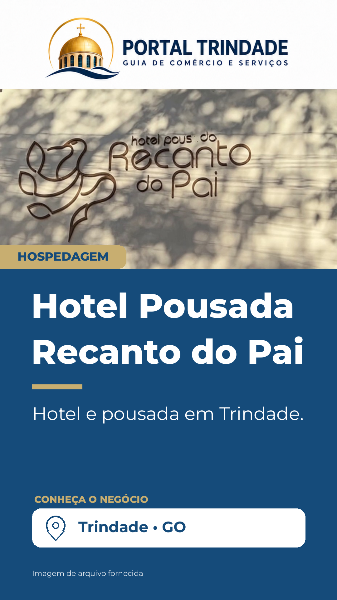 Ficha do Portal Trindade: Hotel Pousada Recanto do Pai