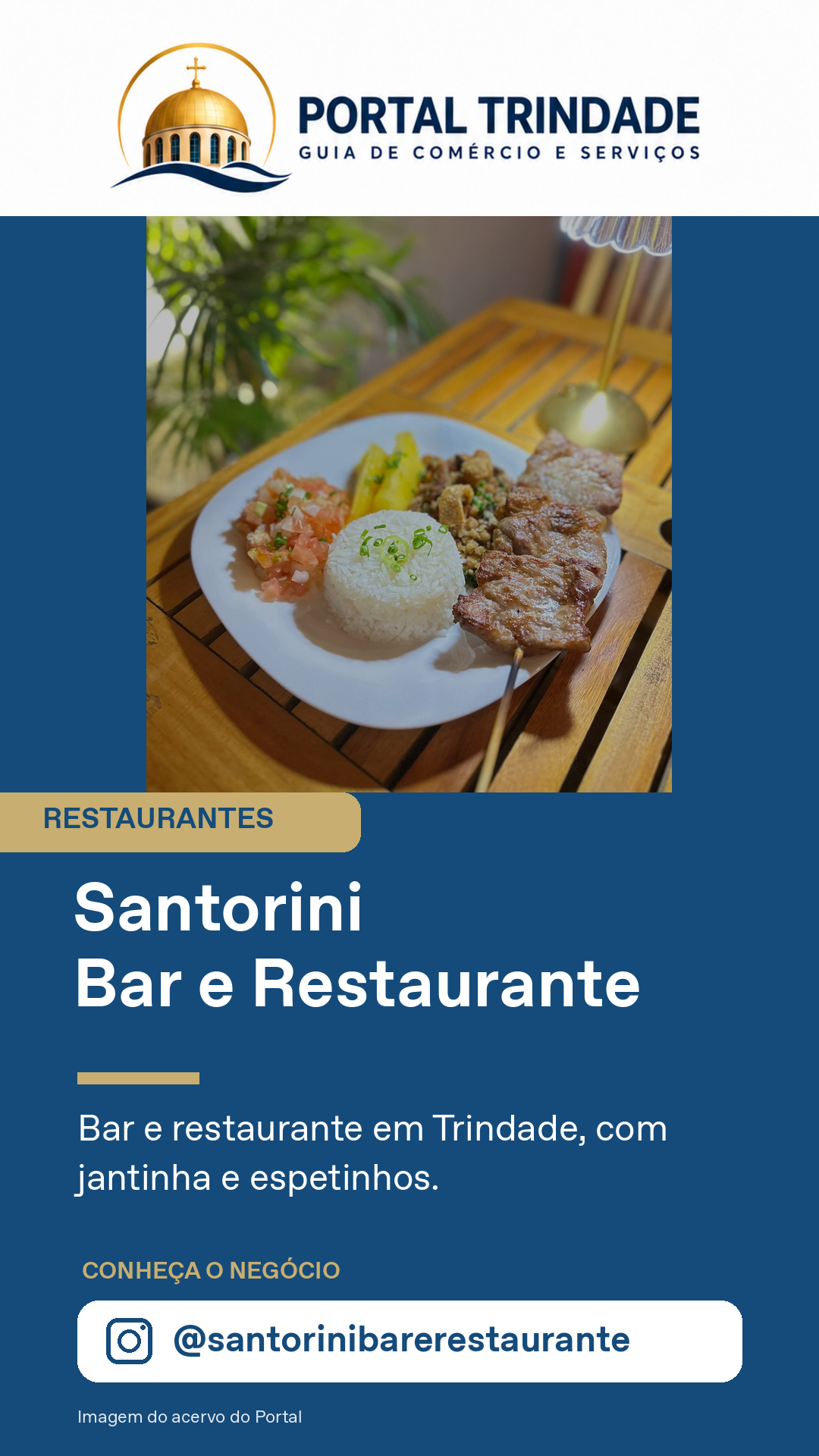 Ficha do Portal Trindade: Santorini Bar e Restaurante